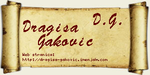 Dragiša Gaković vizit kartica